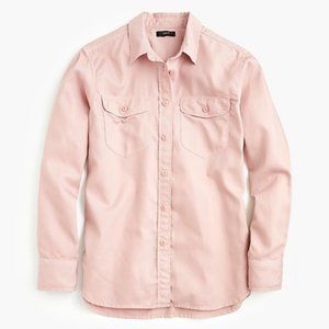 NWT | J. Crew | Boyfriend  Utility Shirt in Pale Rose (XL)
